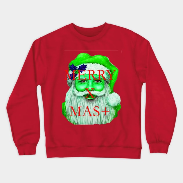 MERRY X MAS with santa claus Crewneck Sweatshirt by ZOO OFFICIAL